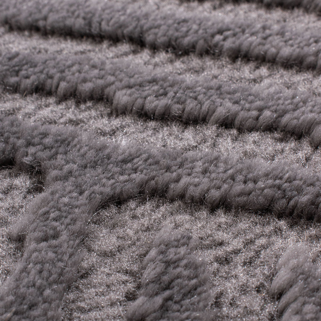 BIANCA - Alfombra de salón moderna redonda gris - BIA160GRI BIANCA