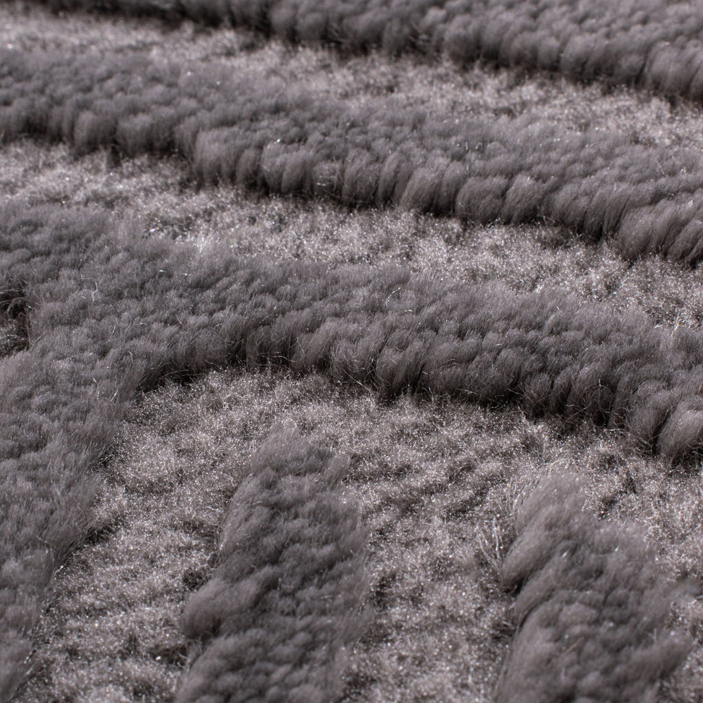 BIANCA - Alfombra de salón moderna redonda gris - BIA160GRI BIANCA