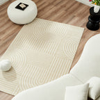 Alfombra crema con motivos en relieve: BIA163CRE BIANCA
