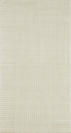 Alfombra crema con motivos en relieve: BIA163CRE BIANCA