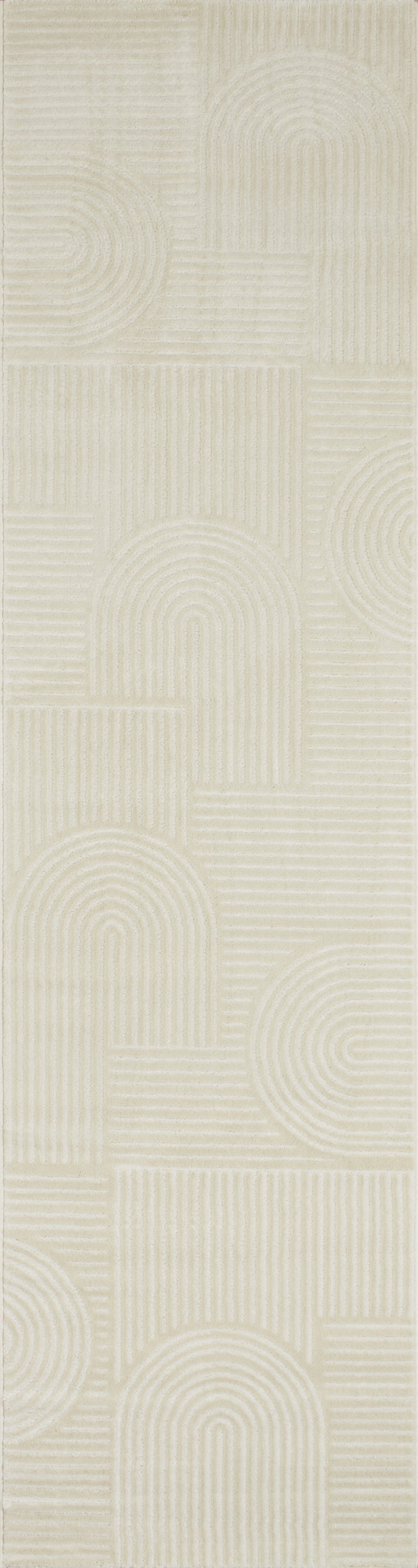 Alfombra crema con motivos en relieve: BIA163CRE BIANCA
