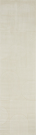 Alfombra crema con motivos en relieve: BIA163CRE BIANCA