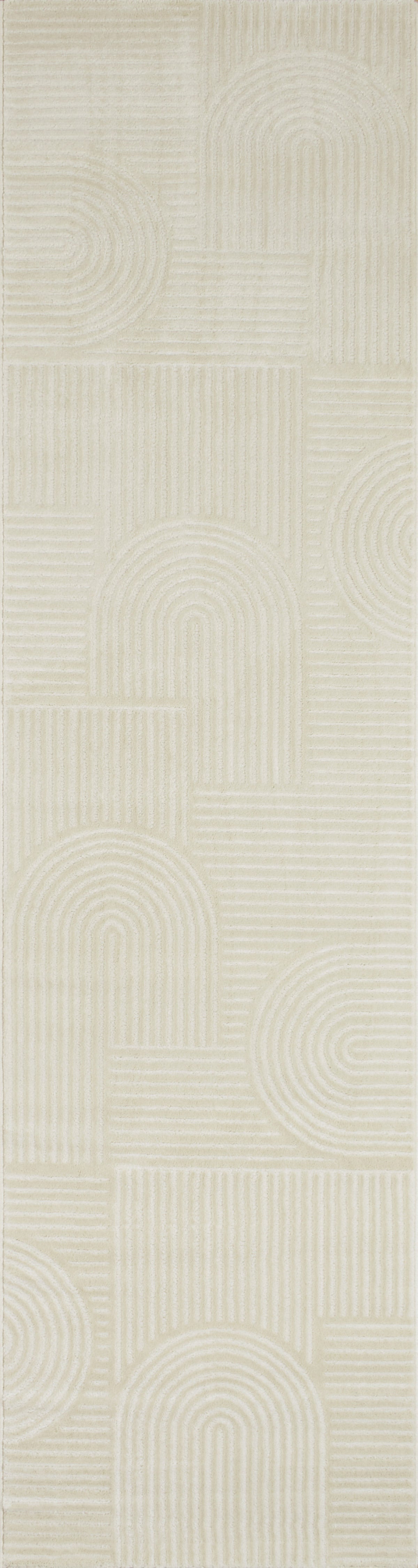 Alfombra crema con motivos en relieve: BIA163CRE BIANCA