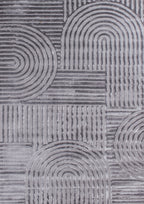 Alfombra gris con motivos en relieve: BIA163GRI BIANCA