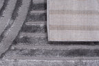 Alfombra gris con motivos en relieve: BIA163GRI BIANCA