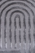 Alfombra gris con motivos en relieve: BIA163GRI BIANCA