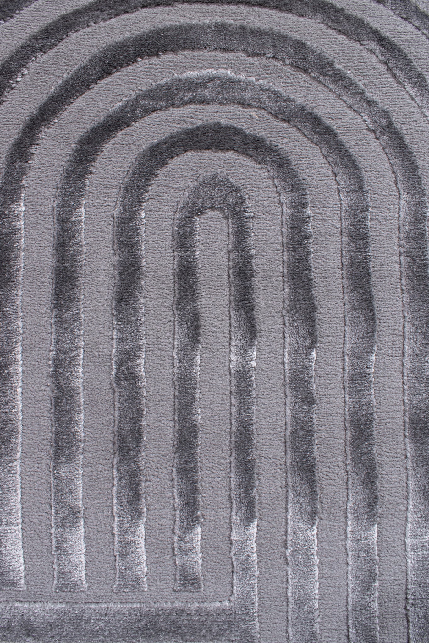 Alfombra gris con motivos en relieve: BIA163GRI BIANCA