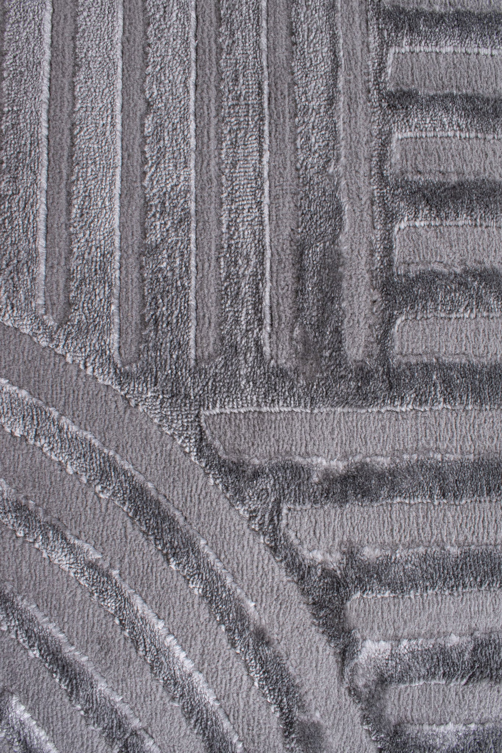 Alfombra gris con motivos en relieve: BIA163GRI BIANCA