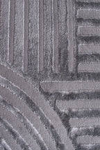 Alfombra gris con motivos en relieve: BIA163GRI BIANCA