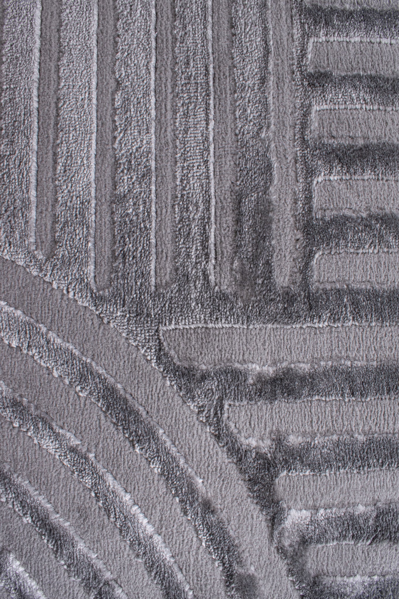 Alfombra gris con motivos en relieve: BIA163GRI BIANCA