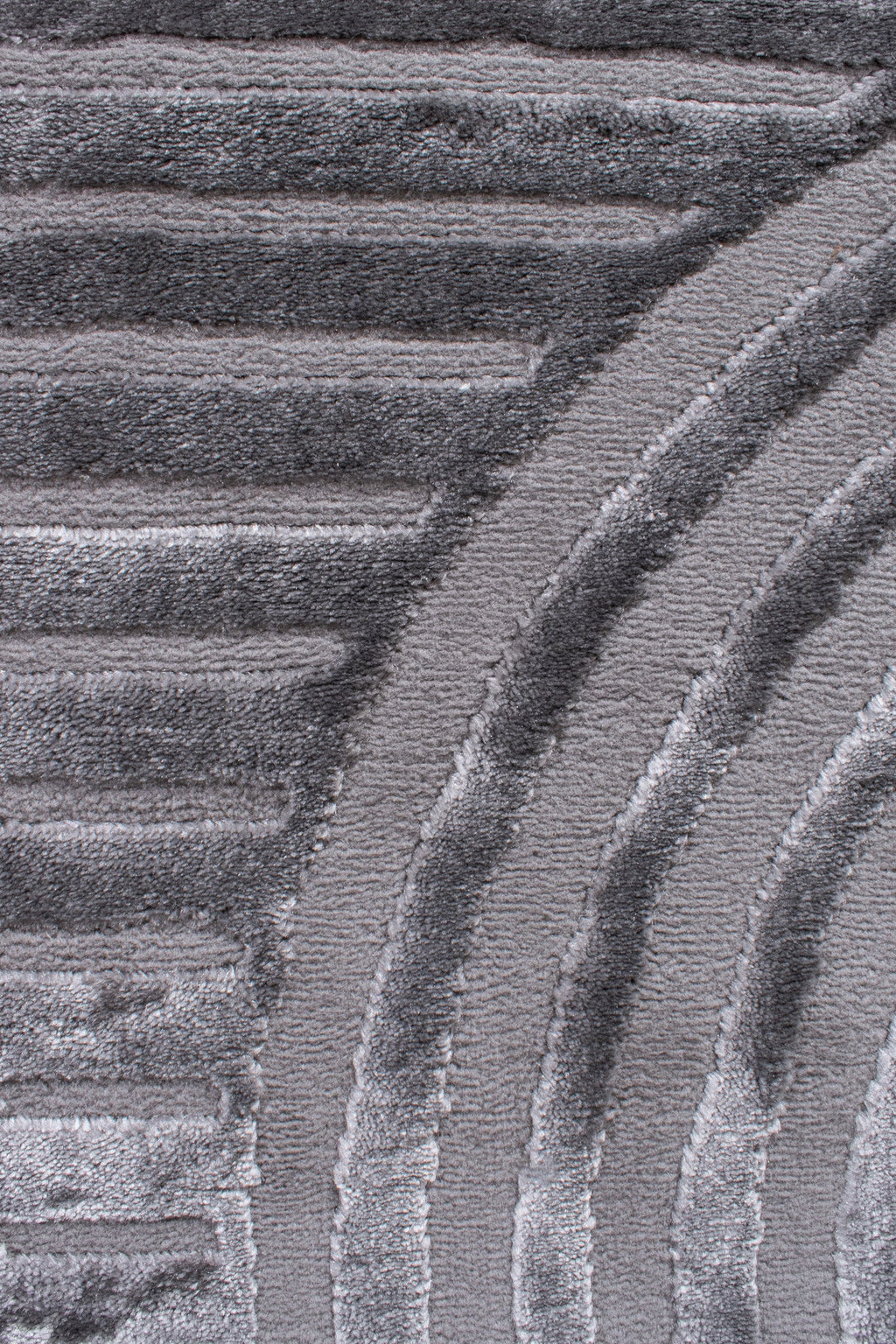 Alfombra gris con motivos en relieve: BIA163GRI BIANCA