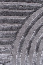 Alfombra gris con motivos en relieve: BIA163GRI BIANCA