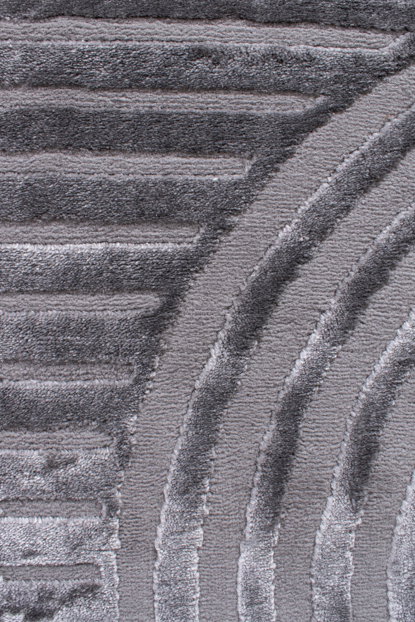 Alfombra gris con motivos en relieve: BIA163GRI BIANCA