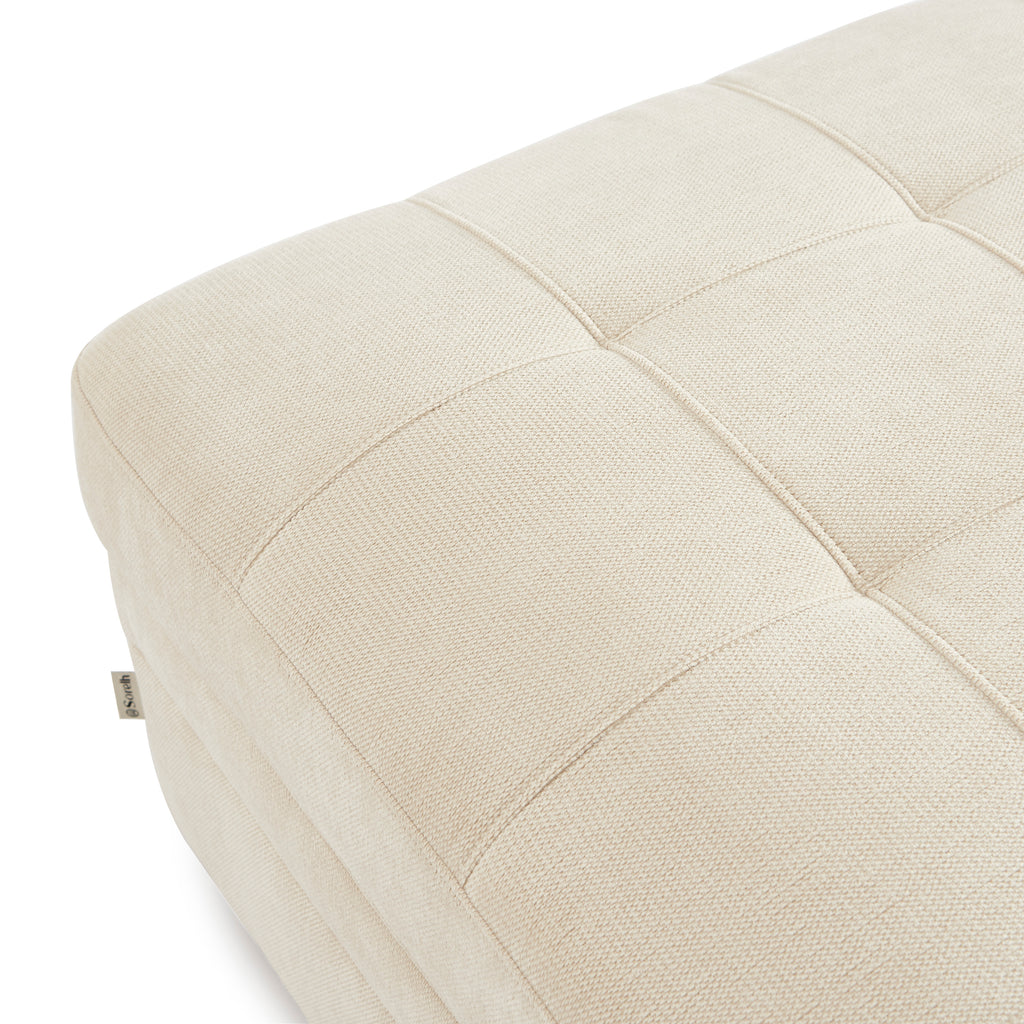 Billie - Pouf - Chenille Fabric - Beige