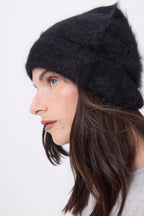 Berretto – Cashmere Spazzolato Bill - Nero - Unisex - 100% Cashmere Spazzolato