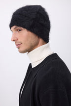 Berretto – Cashmere Spazzolato Bill - Nero - Unisex - 100% Cashmere Spazzolato