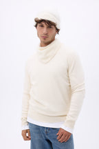 Hue – Børstet kashmir Bill - Hvid - Unisex - 100 % børstet kashmir