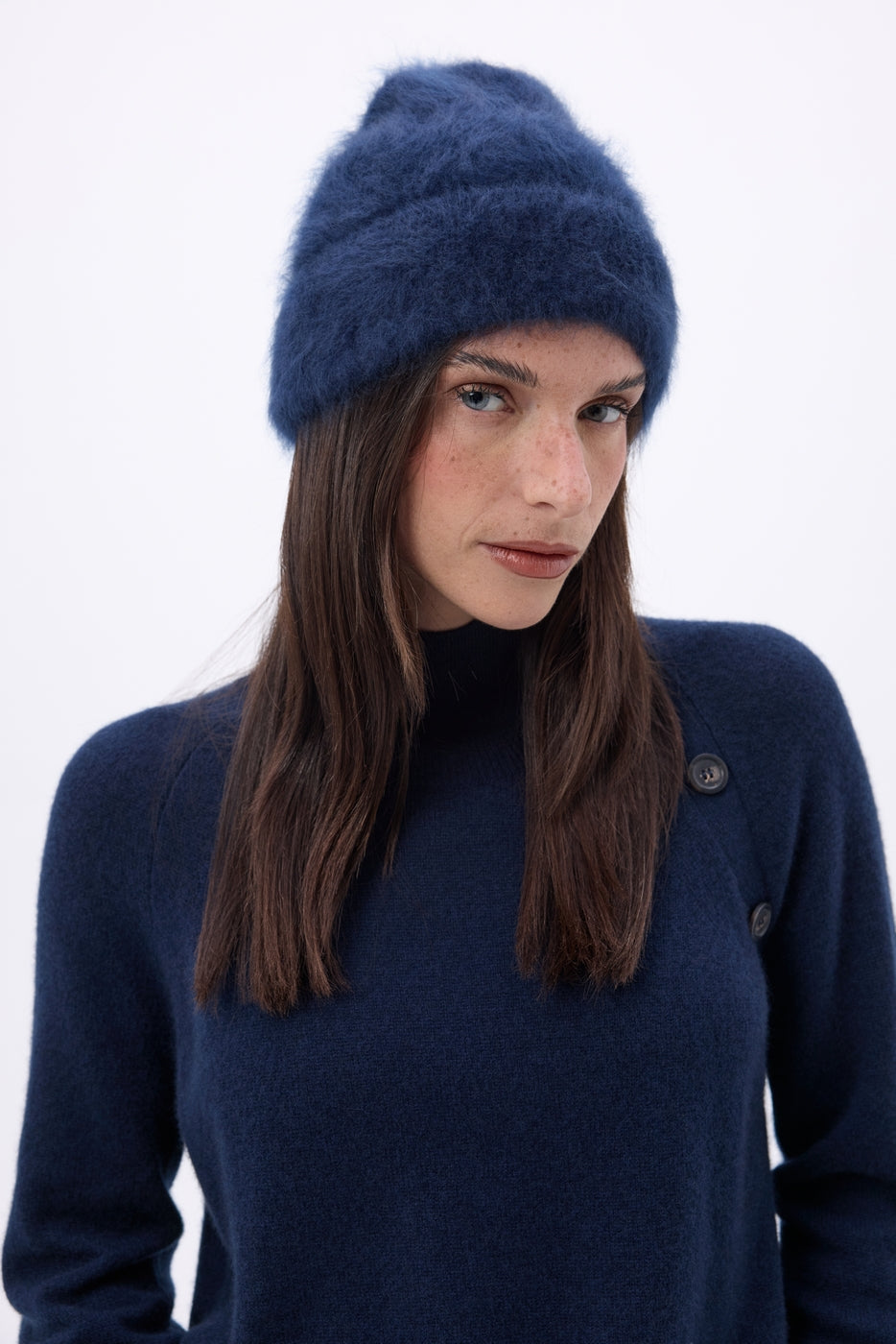 Berretto – Cashmere spazzolato Bill - Blu navy - Unisex - 100% cashmere spazzolato