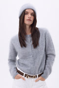 Beanie – Brushed Cashmere Bill - Light Grey - Unisex - 100% Brushed Cashmere