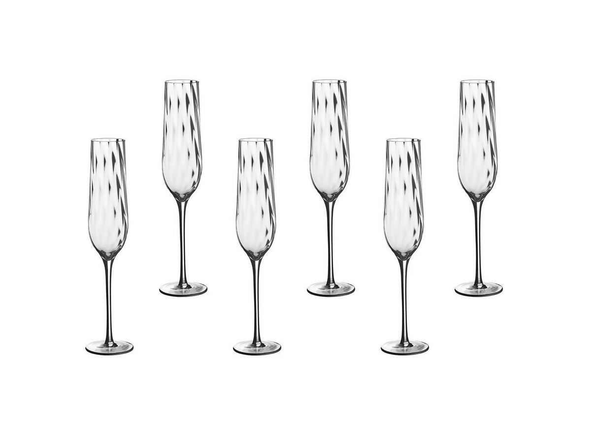 Nude - 6 Champagneglas - Sten