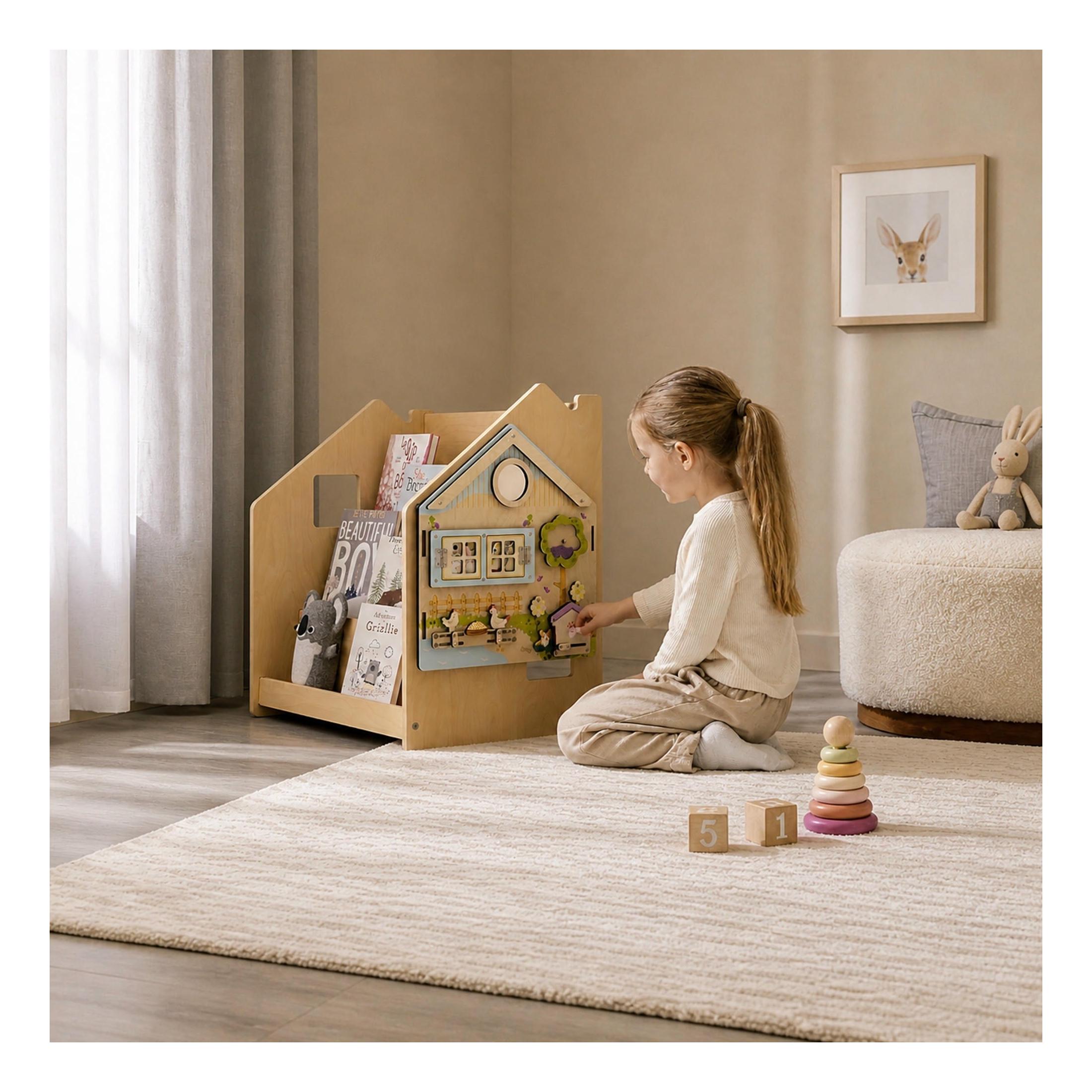 Children's Bookcase – Light Blue & Pink