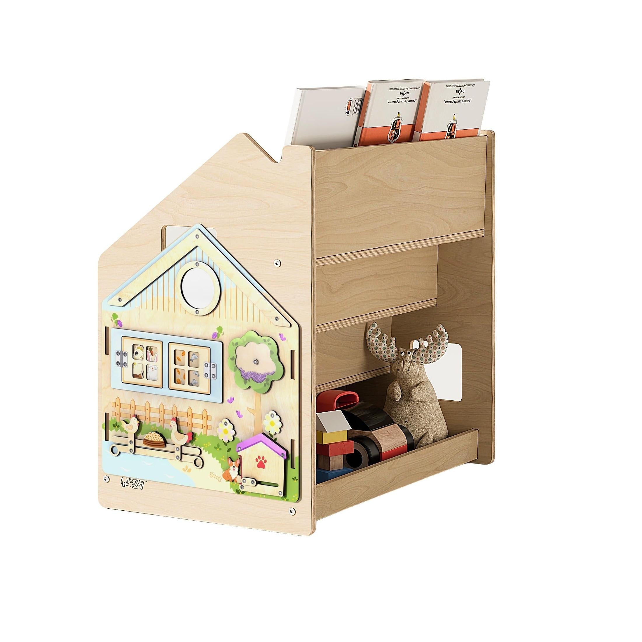 Children's Bookcase – Light Blue & Pink