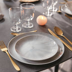 Diwali - Service De Table 24 Pièces Marbre Et Gris - Luminarc