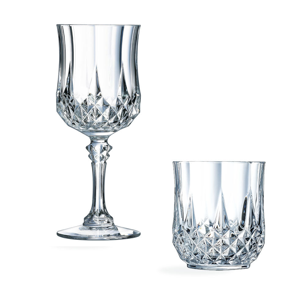 Longchamp - Juego De 16 Piezas, Copas Y Vasos - Cristal D'Arques