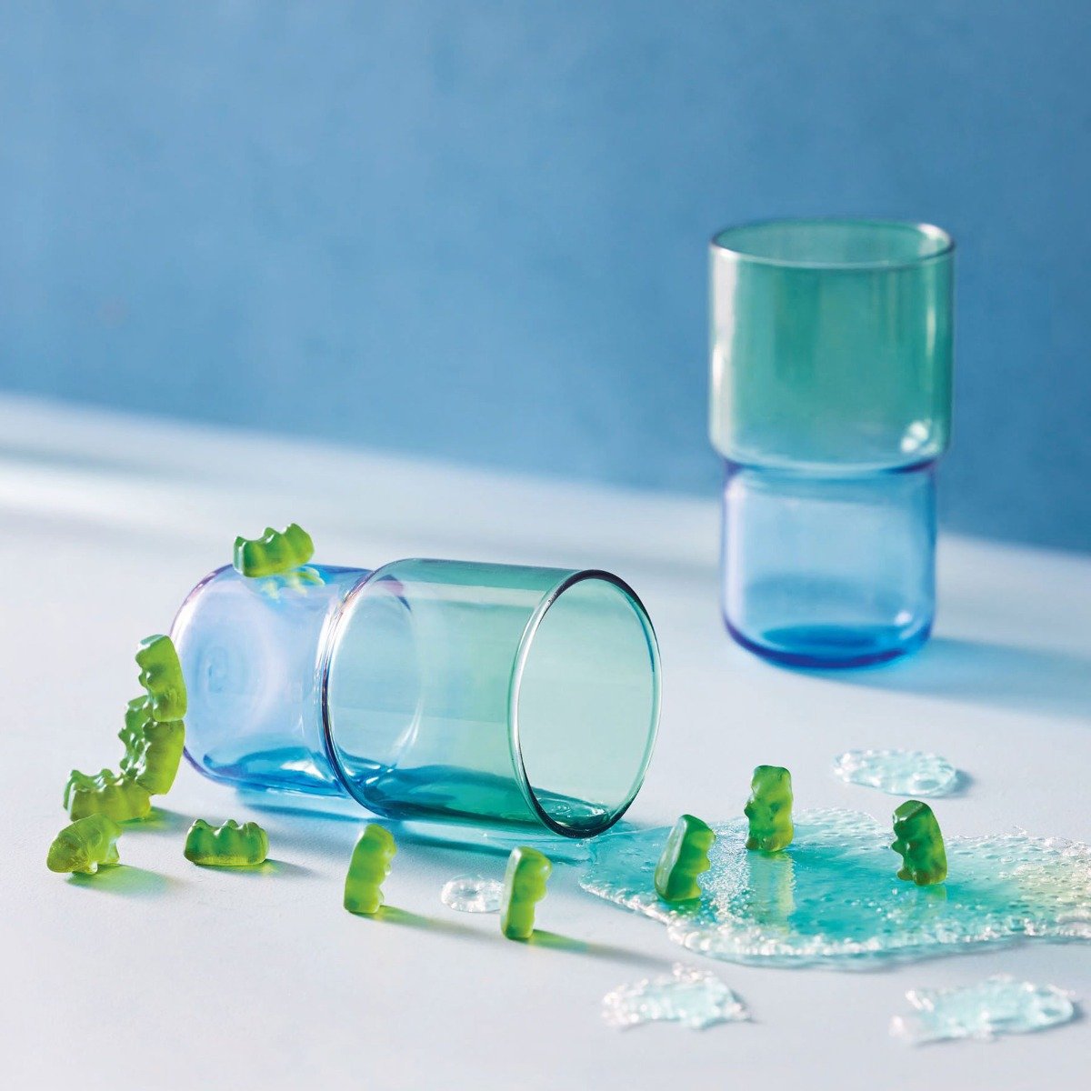 Candy Mix - Carafe and 6 Blue 32 cl Water Glasses Set - Luminarc
