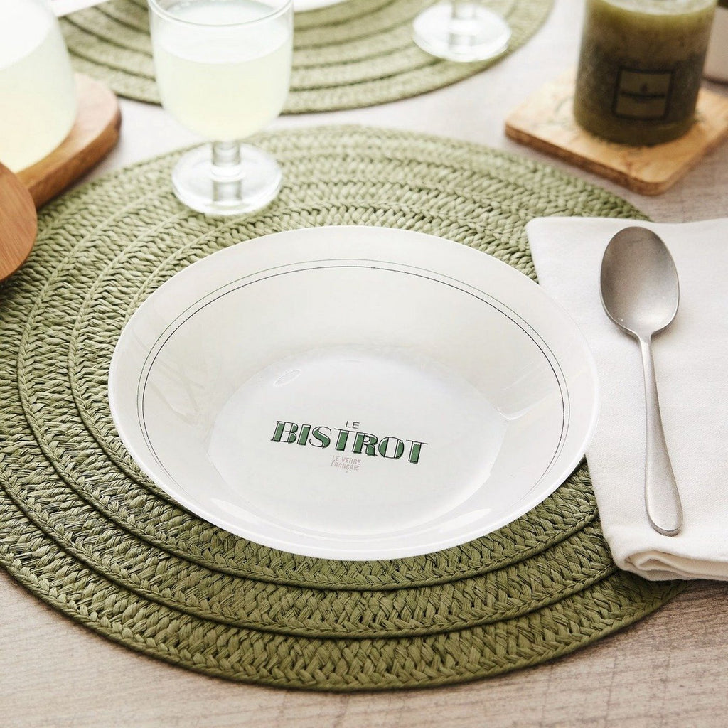 Gabin - Service De Table 19 Pièces Avec 12 Assiettes, 6 Verres Et 1 Carafe - Blanc - 1L - Luminarc