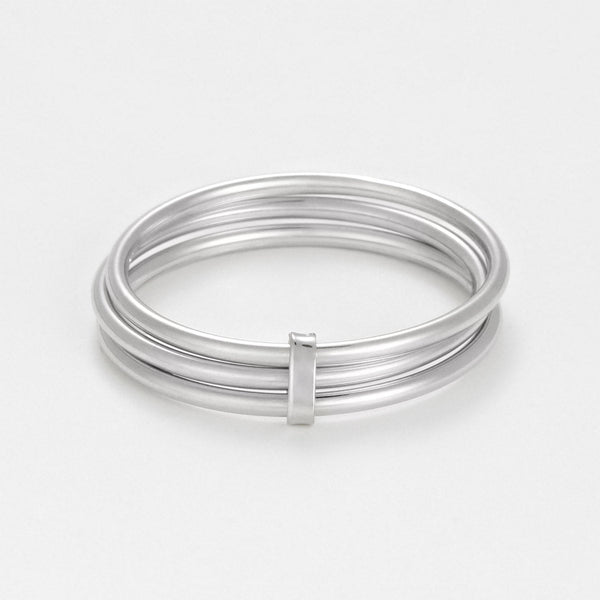 Bague "Trinité" - Or Blanc 375/1000