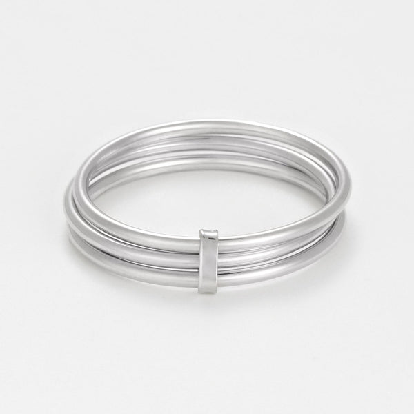Bague "Trinité "Or Blanc 375/1000