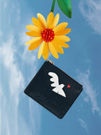 VIANNEY REAL BLUE LEATHER CARD HOLDER