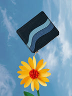 VIANNEY REAL BLUE LEATHER CARD HOLDER