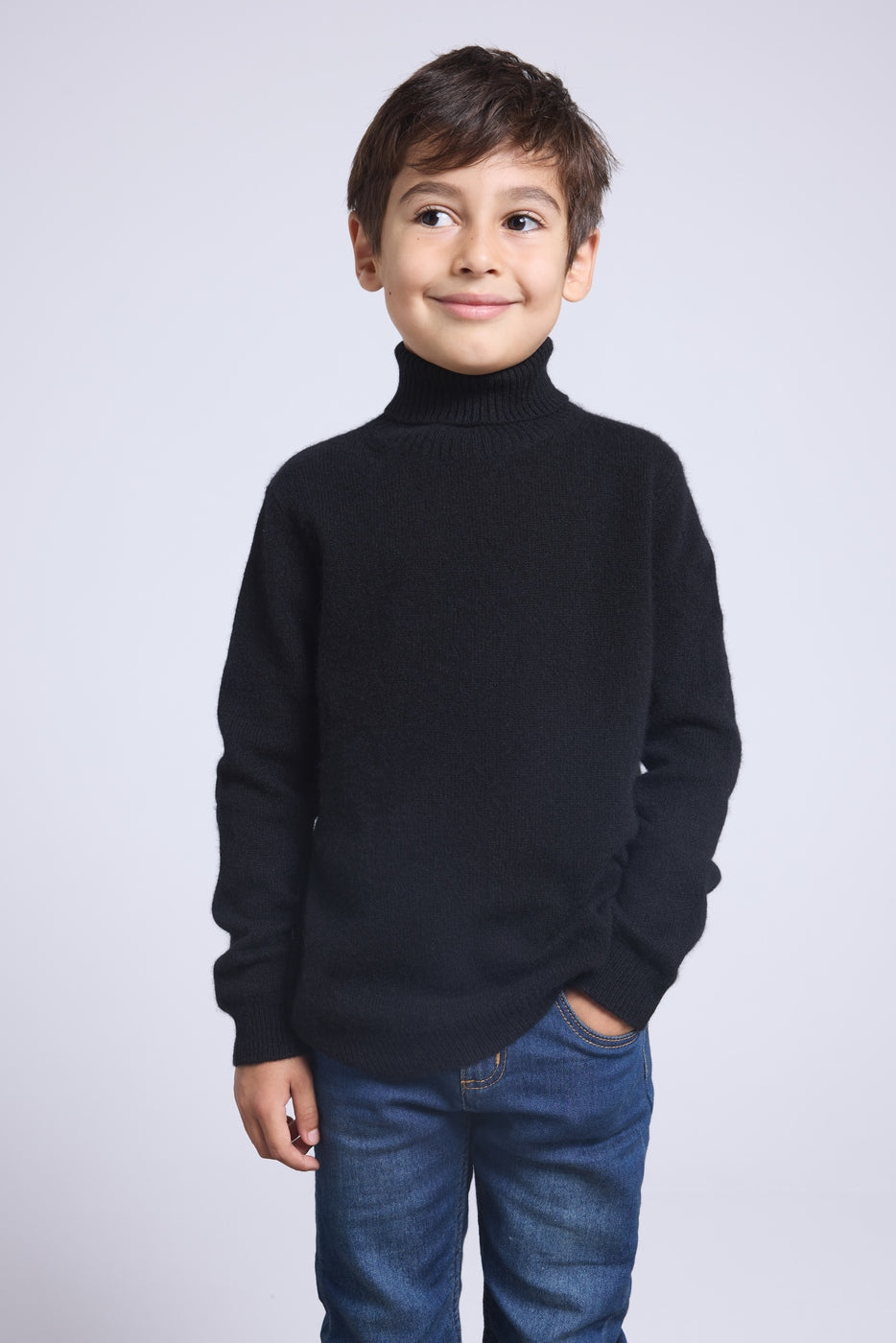Roll-Neck Jumper Blush - Black - Children