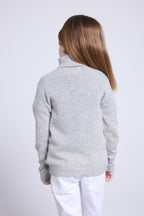 Blush Roll-Neck Jumper - Light Grey - Kids