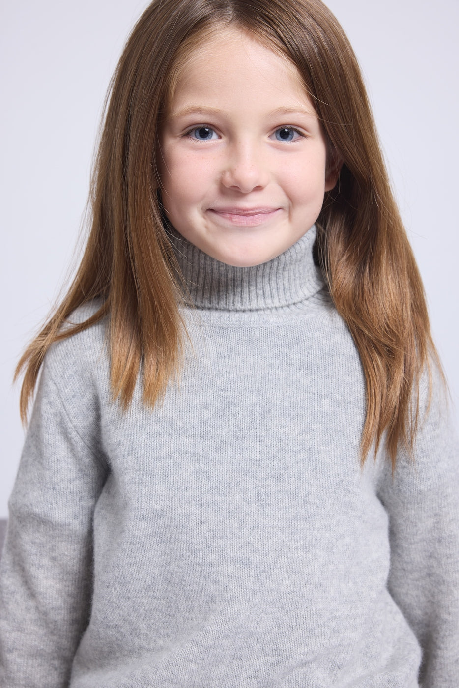 Blush Roll-Neck Jumper - Light Grey - Kids