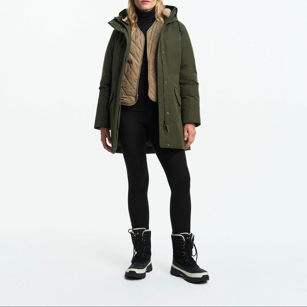 Parka trapuntato - Verde avocado - Donna