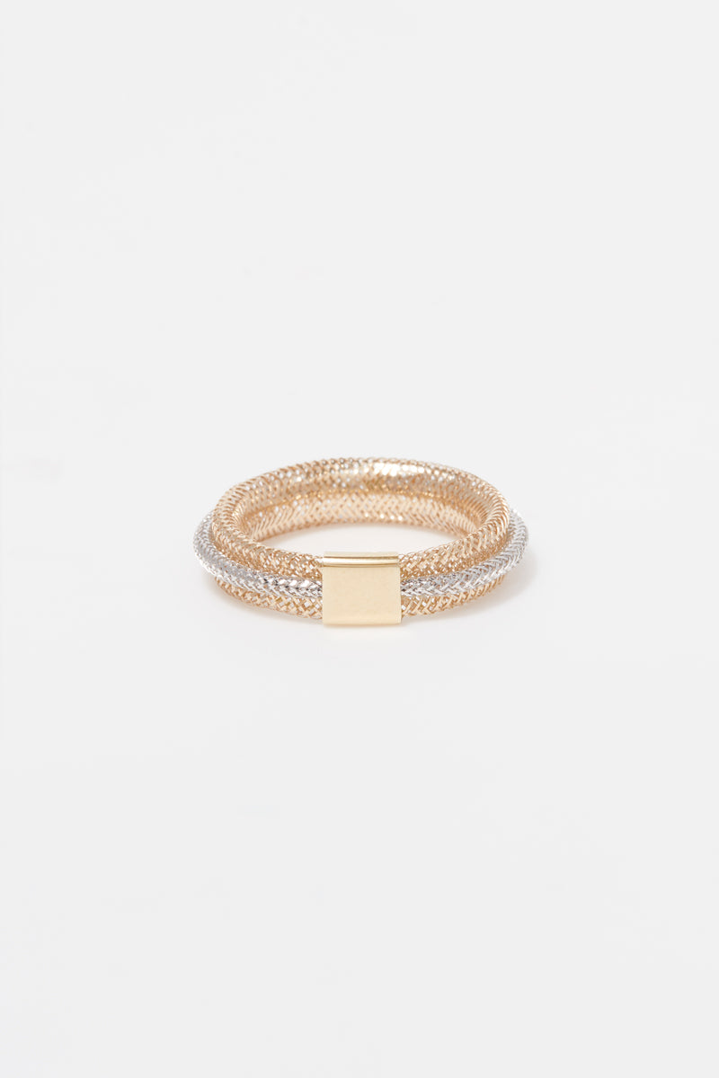 "Matera" Ring - Bicolour Yellow Gold