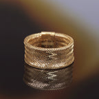 Anillo "Vico Scintillant 9Mm" Oro amarillo 375/1000
