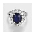 Anillo “Sol Azul” – Oro blanco 375/1000