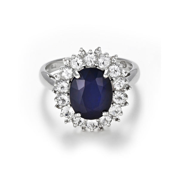 “Blue Sun” Ring – 375/1000 White Gold