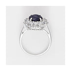 Anillo “Sol Azul” – Oro blanco 375/1000