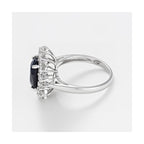 Anillo “Sol Azul” – Oro blanco 375/1000