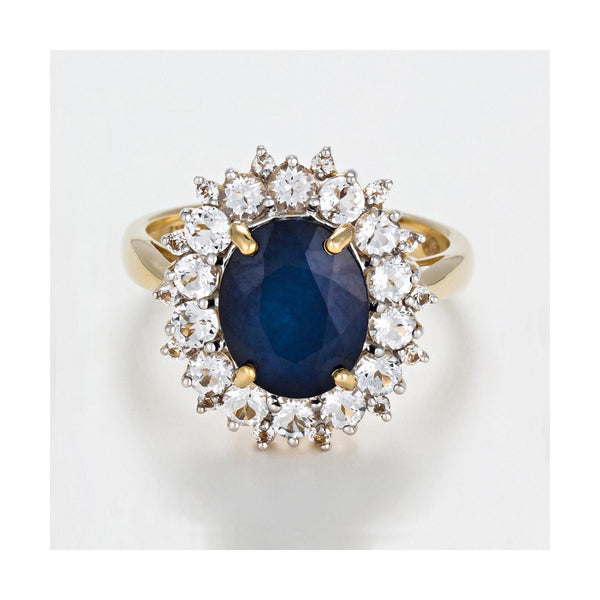 “Blue Sun” Ring – 375/1000 Yellow Gold