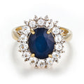 Anillo “Sol Azul” – Oro amarillo 375/1000