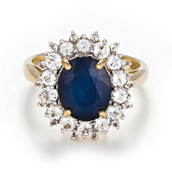 “Blue Sun” Ring – 375/1000 Yellow Gold