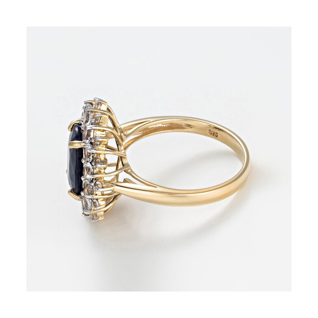 Anillo “Sol Azul” – Oro amarillo 375/1000
