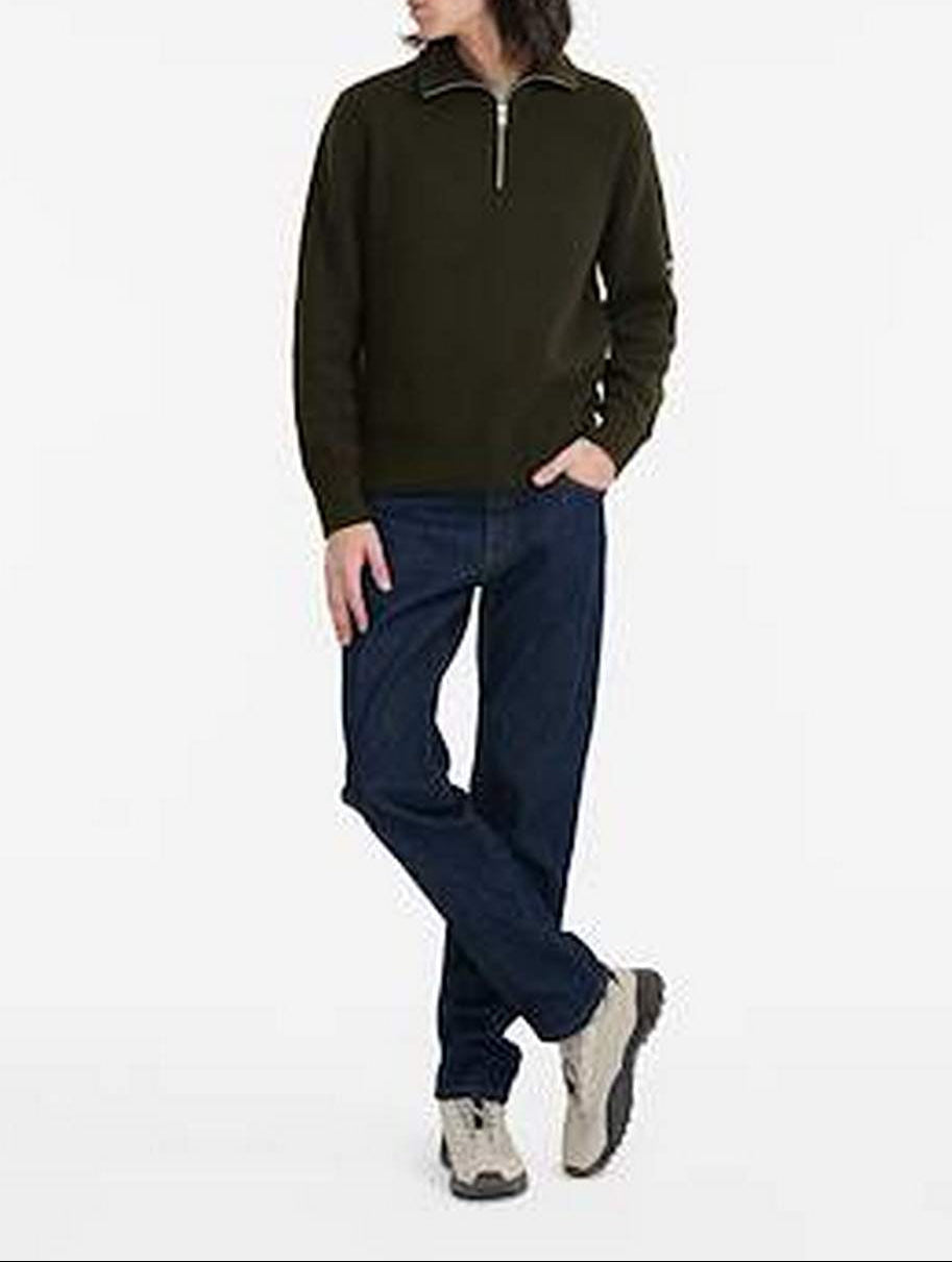 Pull 1/2 Zip - Algue - Homme