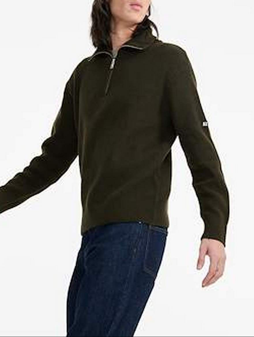 Pull 1/2 Zip - Algue - Homme